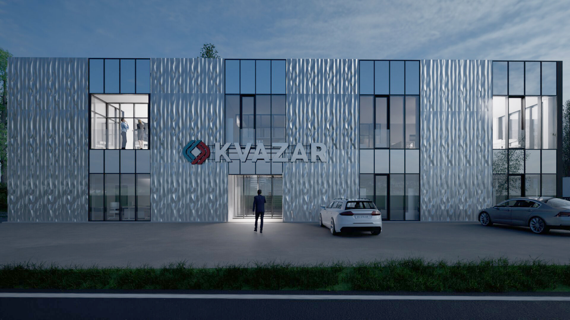 vizualizace administrativní budovy