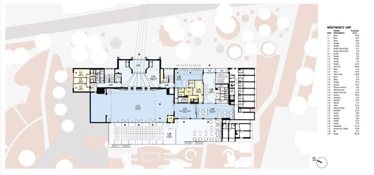 půdorys prvního podlaží