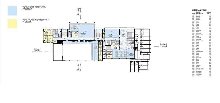 půdorys druhého podlaží